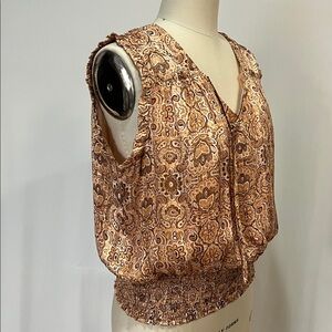 Joie Apricot Print Blouse